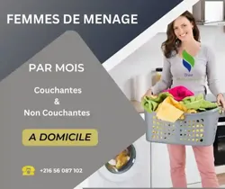 Femme de Ménage Fiable à Domicile – Par Mois