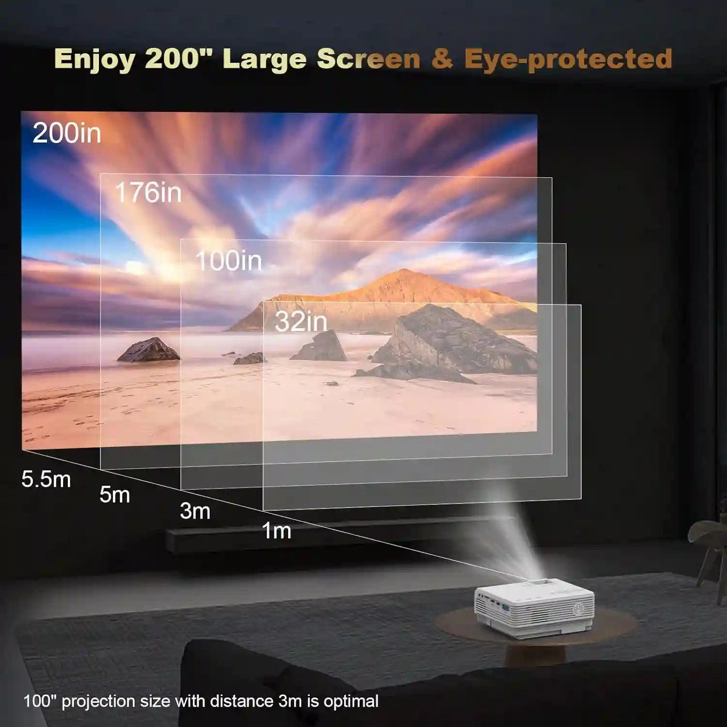 Vidéo Projecteur Full hd 1080p Avec Trépied à Rades - Vue 3