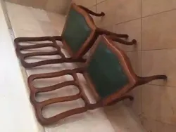 8chaises en Bois Noyer Veritable Cuir à Carthage