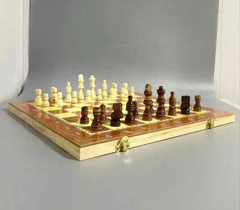 Jeu D'échecs Pliant en Bois - Vue 1