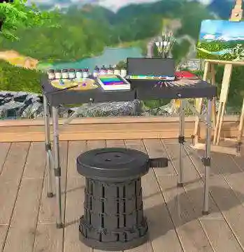 Ensemble de Table et Tabourets Pliants - Vue 4