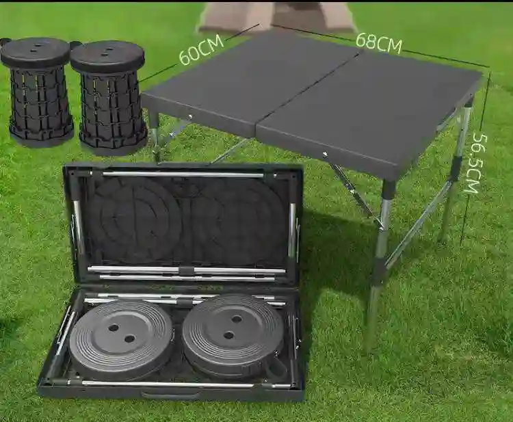 Ensemble de Table et Tabourets Pliants - Vue 6