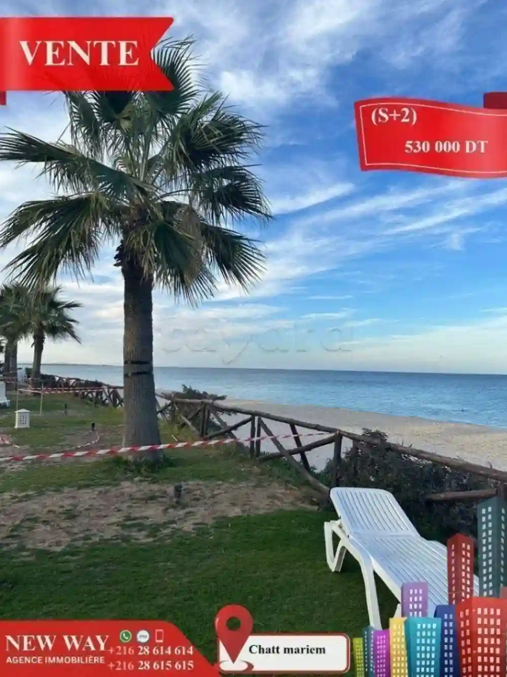 (s+2) à Chatt Mariem Pied Dans L'eau - Vue 1