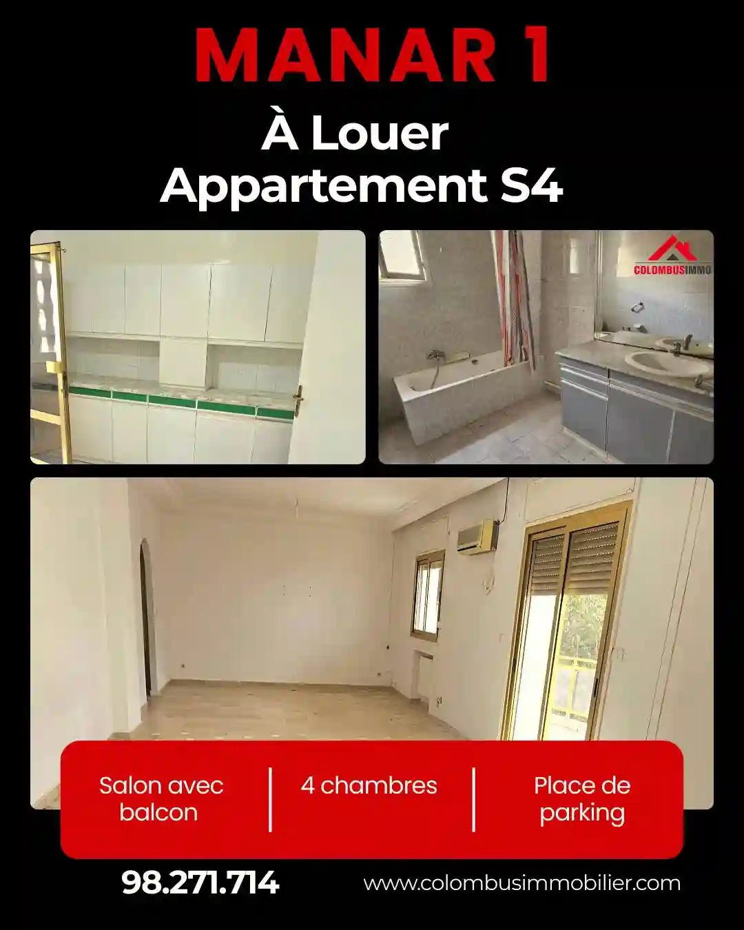Grand Appartement à Manar1 - Vue 1