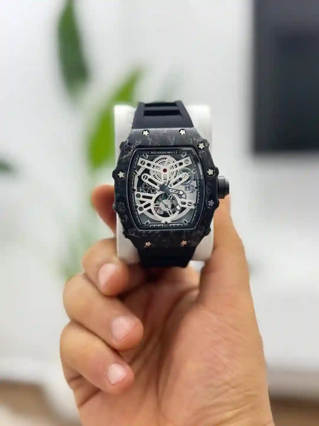 Montre Watch Richard Mille Copy Skeleton Diamond - Vue 5